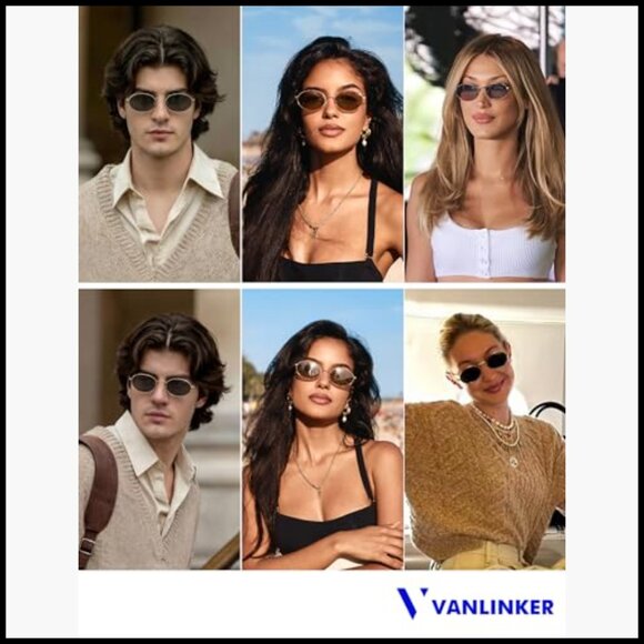 Metal Frame Polarized Sunglasses Retro Oval Vintage Style main image 6